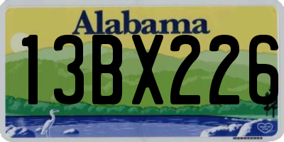 AL license plate 13BX226