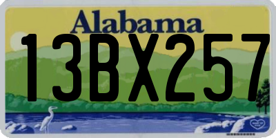 AL license plate 13BX257
