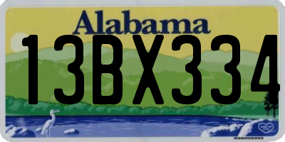AL license plate 13BX334