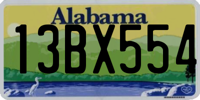 AL license plate 13BX554