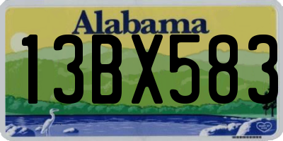 AL license plate 13BX583