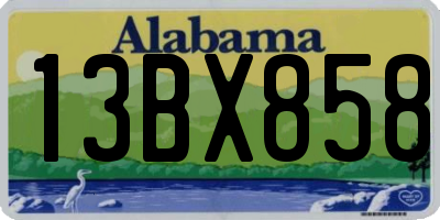 AL license plate 13BX858