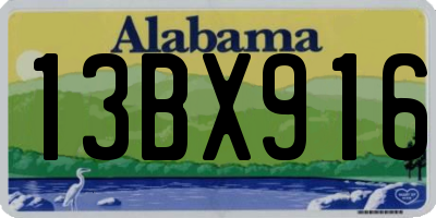 AL license plate 13BX916