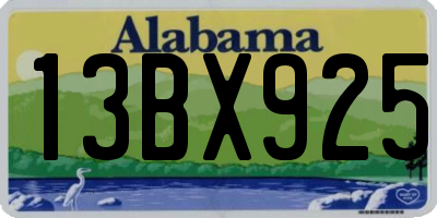 AL license plate 13BX925