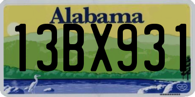 AL license plate 13BX931