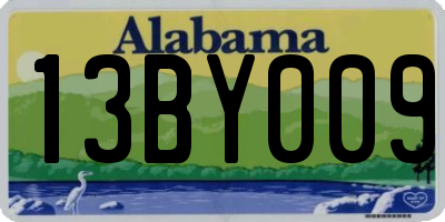 AL license plate 13BY009