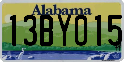 AL license plate 13BY015