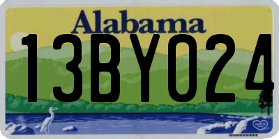 AL license plate 13BY024