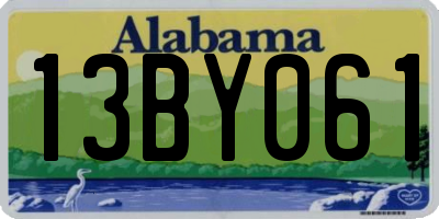 AL license plate 13BY061