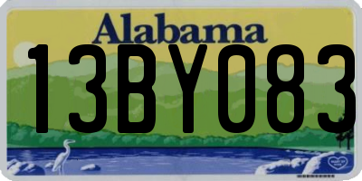 AL license plate 13BY083