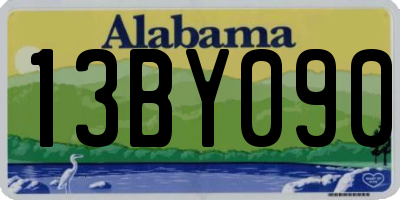 AL license plate 13BY090