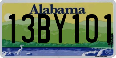 AL license plate 13BY101