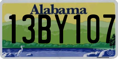 AL license plate 13BY107