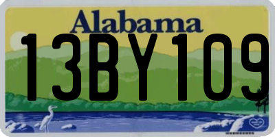 AL license plate 13BY109