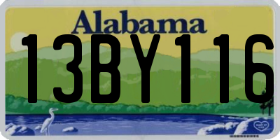 AL license plate 13BY116
