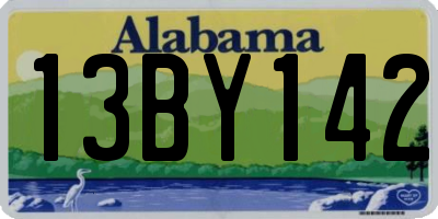AL license plate 13BY142