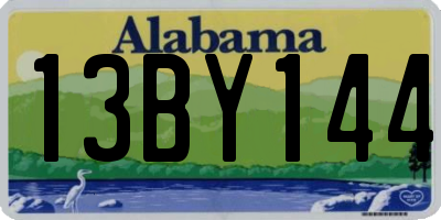 AL license plate 13BY144