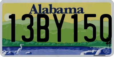 AL license plate 13BY150