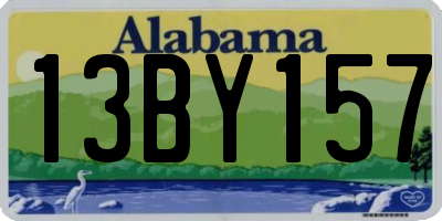 AL license plate 13BY157