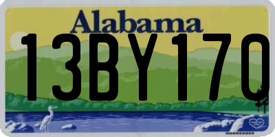 AL license plate 13BY170