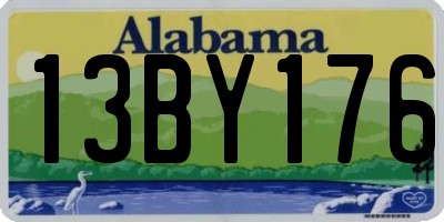 AL license plate 13BY176