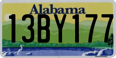 AL license plate 13BY177
