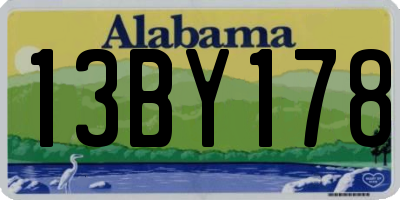AL license plate 13BY178
