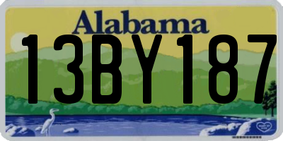 AL license plate 13BY187
