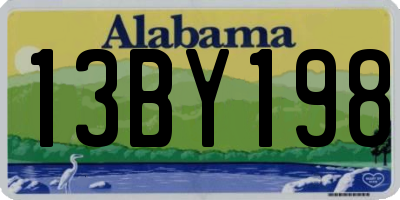 AL license plate 13BY198