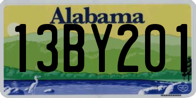AL license plate 13BY201