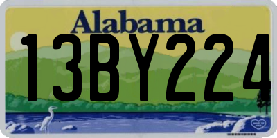 AL license plate 13BY224