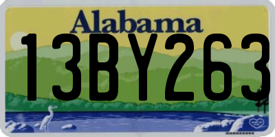 AL license plate 13BY263