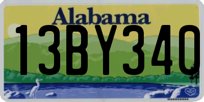 AL license plate 13BY340