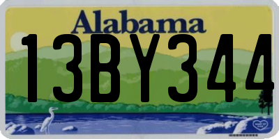 AL license plate 13BY344