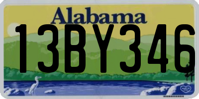 AL license plate 13BY346