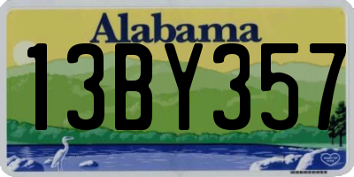AL license plate 13BY357