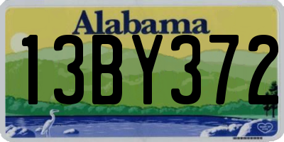 AL license plate 13BY372