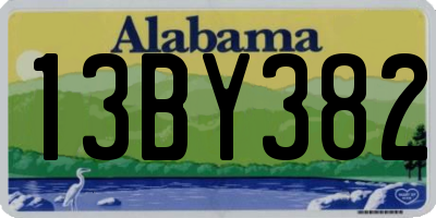 AL license plate 13BY382