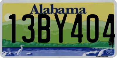 AL license plate 13BY404