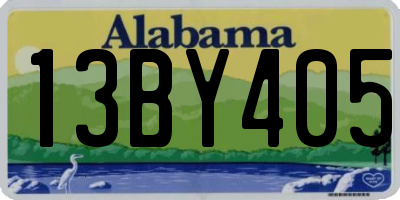 AL license plate 13BY405