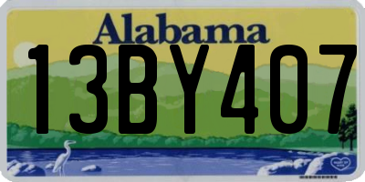 AL license plate 13BY407
