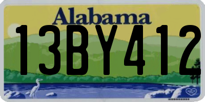 AL license plate 13BY412