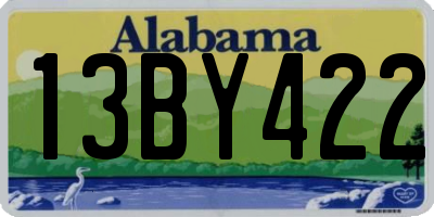 AL license plate 13BY422