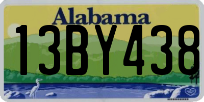 AL license plate 13BY438