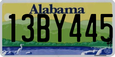 AL license plate 13BY445