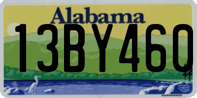 AL license plate 13BY460
