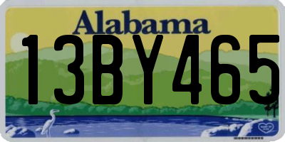 AL license plate 13BY465