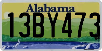 AL license plate 13BY473