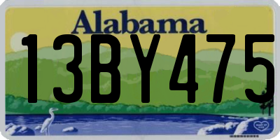 AL license plate 13BY475