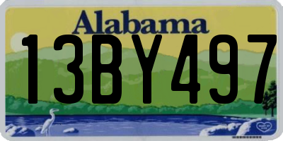AL license plate 13BY497